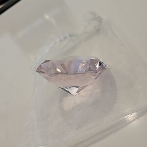 Light Pink Glass Paperweight